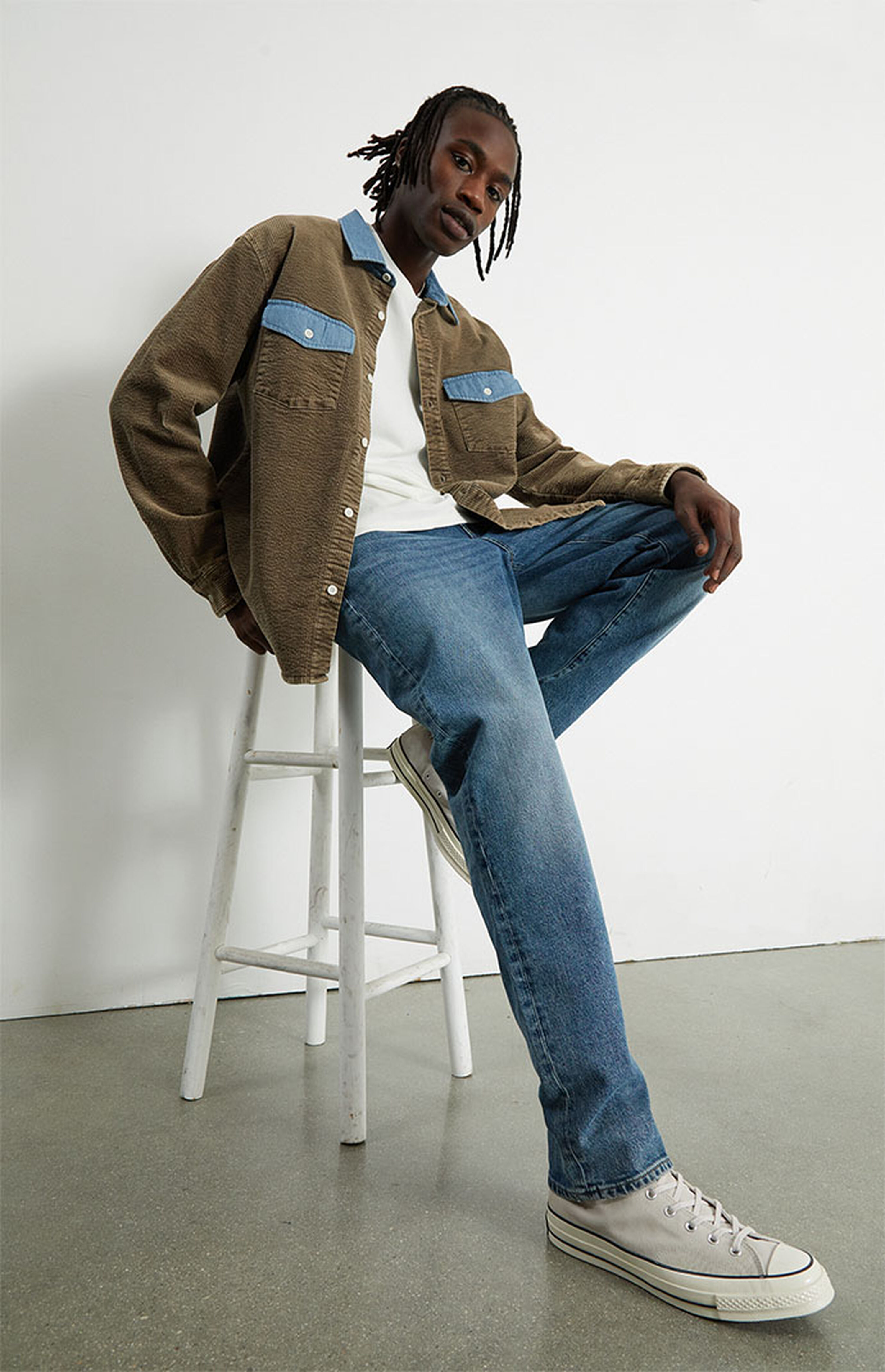 PacSun Dark Indigo Wash Dad Jeans PacSun