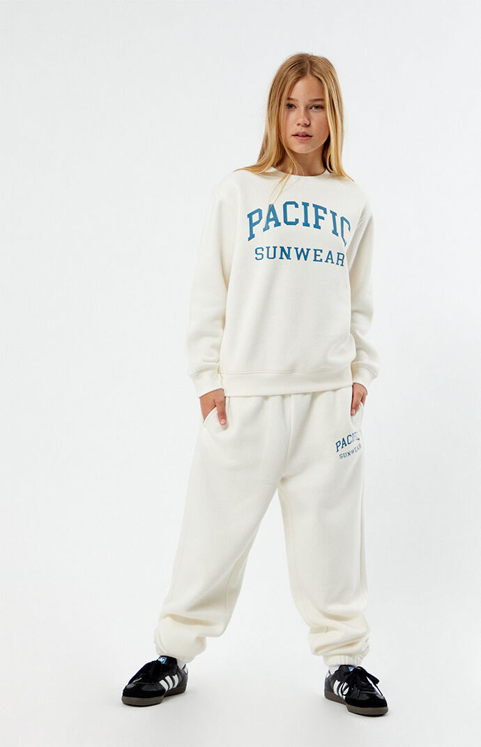 【着後レビューで 送料無料】 PacSun Kids Sweatshirt Neck Crew Sunwear Pacific White Off トップス