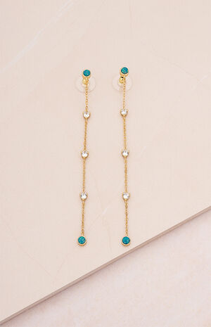 Green Kyocera Opal Earrings image number 4