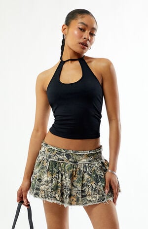 Camo Pleated Mini Skort image number 3