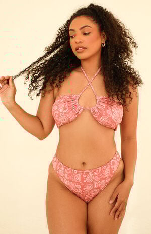 Amalfi String Tie Bandeau Bikini Top image number 1