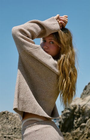 Whimsy Crew Neck Oversized Sweater image number 2