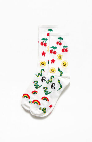 Art Doodles Crew Socks image number 1