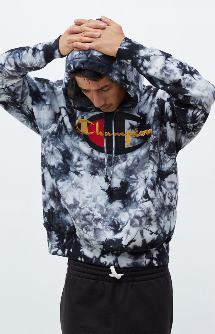 Champion Scrunch Dye Script C Hoodie At Pacsun Com