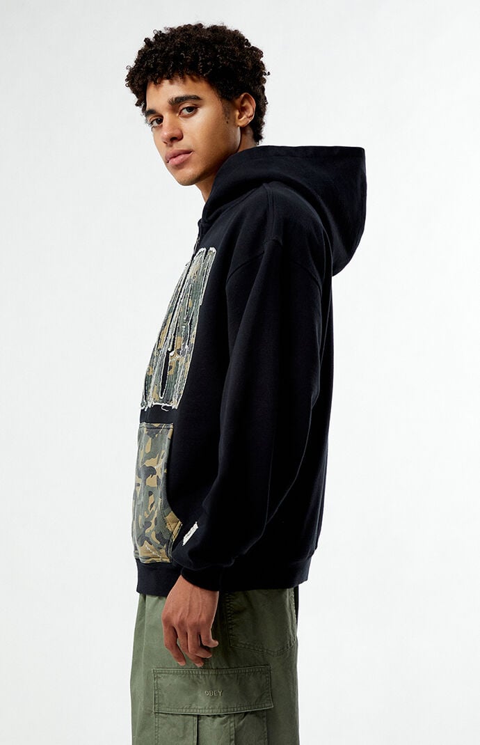 UPRISERS Black Camo Full Zip Hoodie