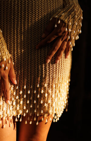 Karina Beaded Knit Swim Cover-Up Dress image number 4