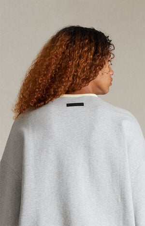 Light Heather Grey Crew Neck Sweatshirt image number 5