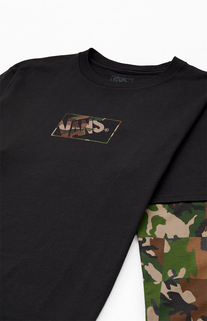 Vans Kids Camo 2fer Long Sleeve T-Shirt