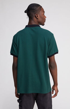 Green Zip Polo Shirt image number 4