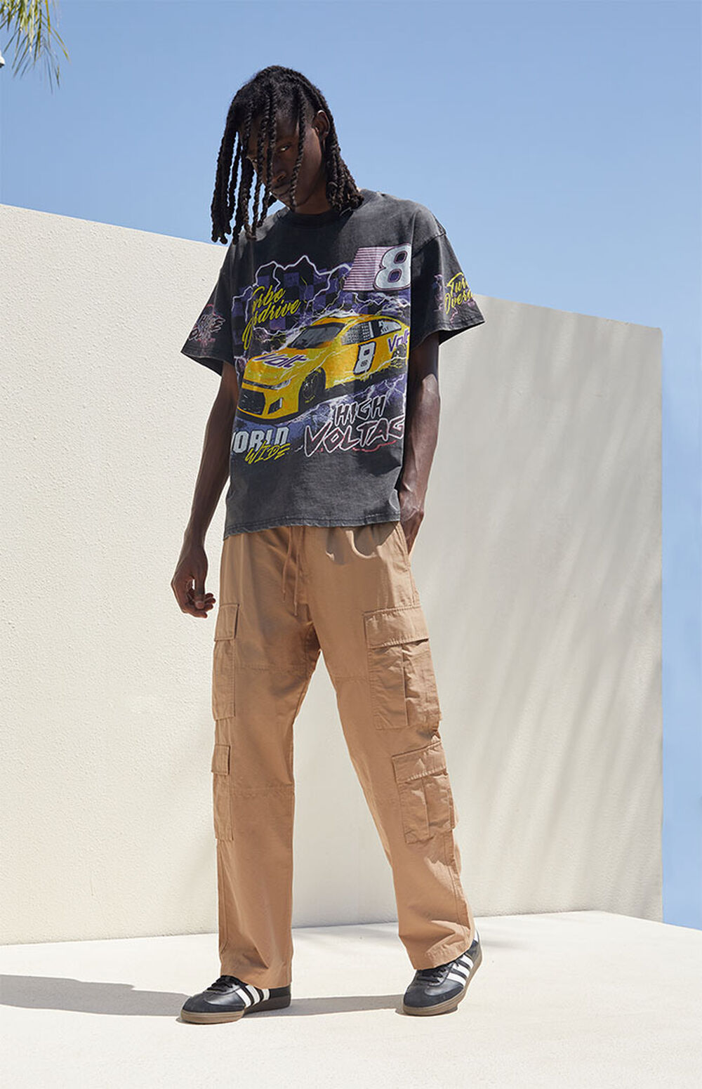 PacSun Khaki Cargo Baggy Pants PacSun