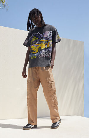 Khaki Cargo Baggy Pants image number 1