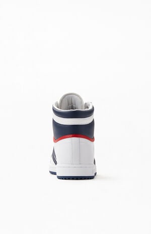 adidas top ten hi white navy red