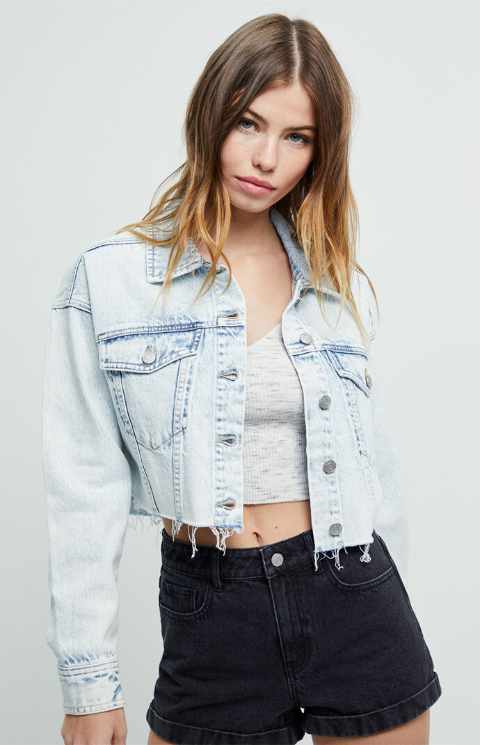 Butterfly Cropped Trucker Jacket