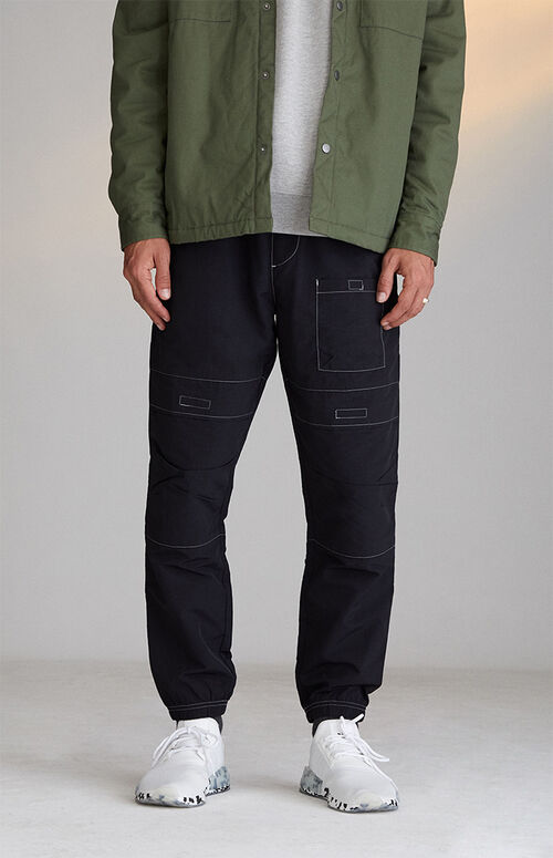 PacSun Black Nylon Relaxed Cargo Pants PacSun