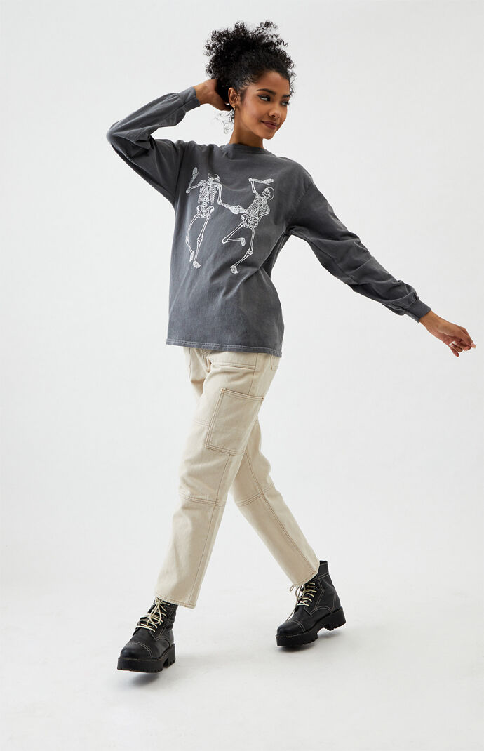 Dancing Skeleton Long Sleeve T-Shirt