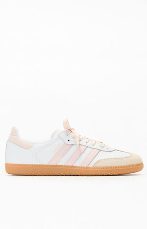Women's White & Pink Samba OG Sneakers image number 1