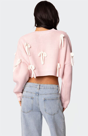 Chunky Bow Cropped Sweater image number 4