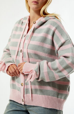 Bonnet Striped Hooded Cardigan image number 2