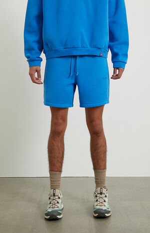 Blue Heavyweight Fleece Sweat Shorts image number 4