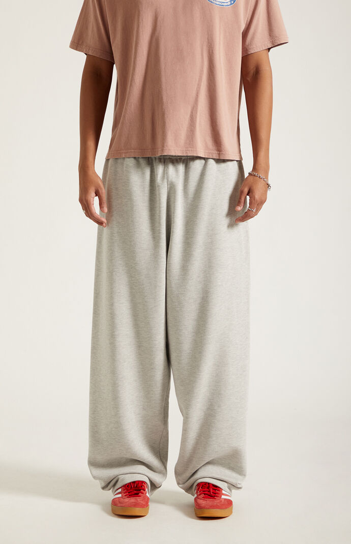 Pacsun Heather Gray Fleece Extreme Baggy Sweatpants