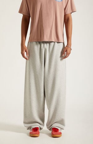 Heather Gray Fleece Extreme Baggy Sweatpants image number 2
