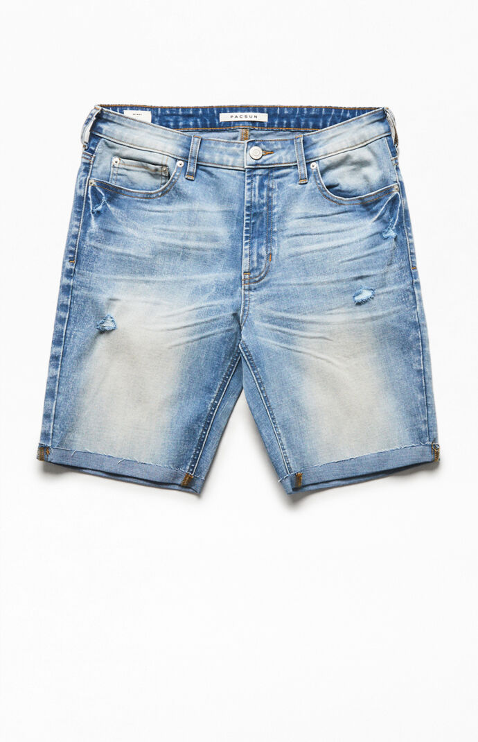 Light Cuffed Denim Shorts