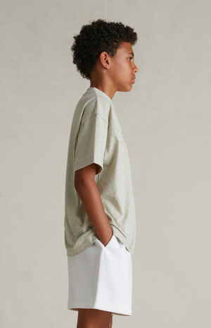 Kids Heather Stone Classic Crew Neck T-Shirt image number 3