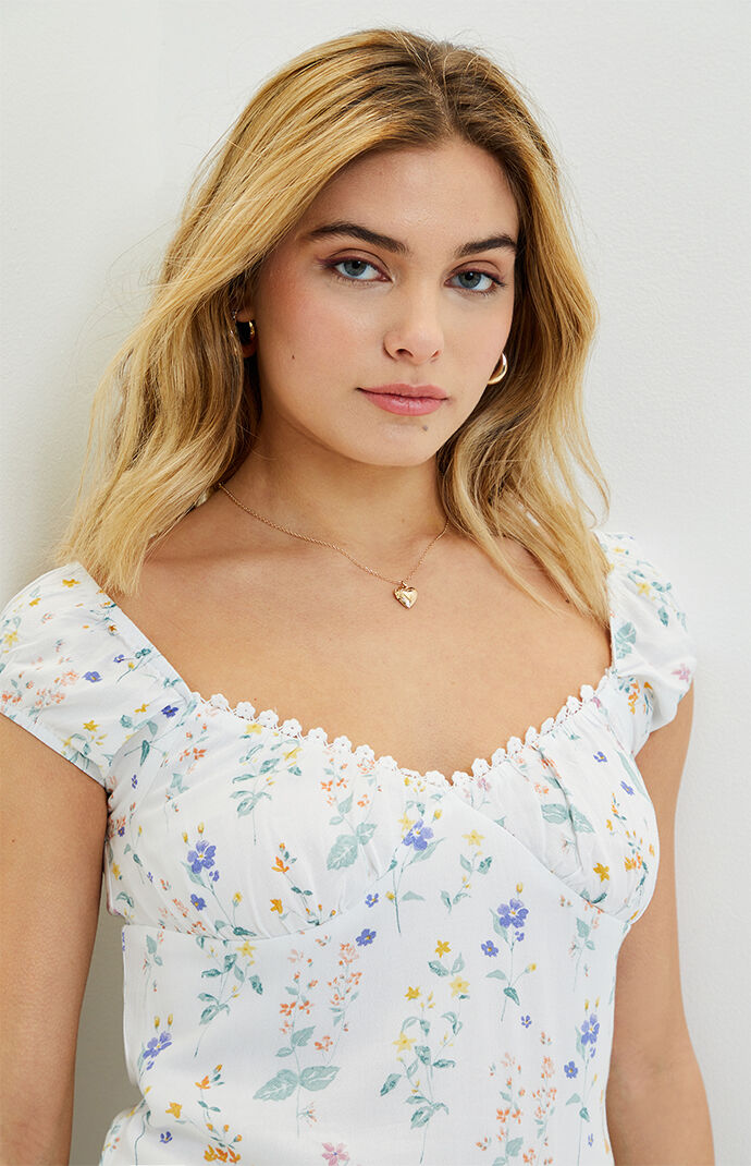 Crochet Trim Shift Dress
