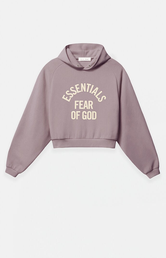 Fear of God Women's Faded Mauve Campus '90s Cropped Hoodie