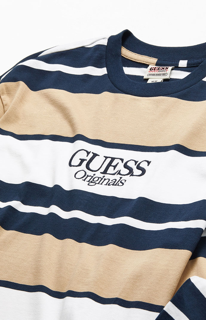Guess originals field stripe sweatshirt on sale