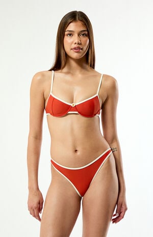 Channel Underwire Bralette Bikini Top image number 2
