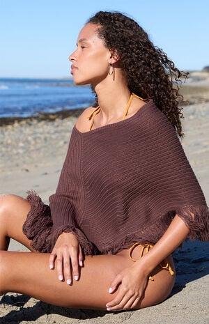 Amber Knit Poncho image number 2