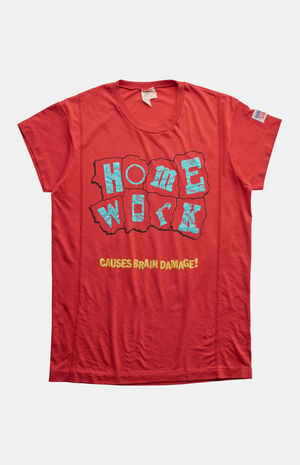 '90s Homework Causes Brain Damage T-Shirt image number 1