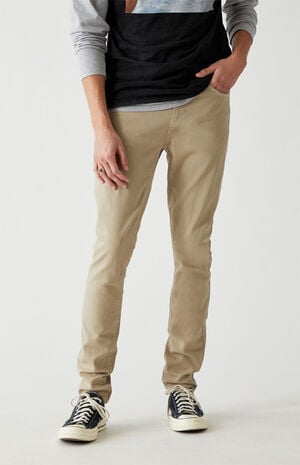 Khaki Stacked Skinny Jeans image number 1
