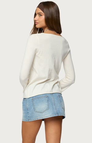 Jesy Iridescent Split Front Knit Cardigan image number 3