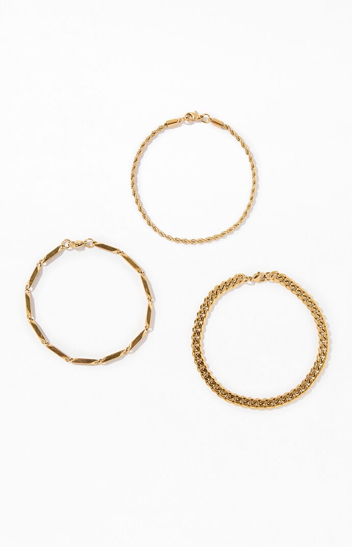 Pacsun 3 Pack Gold Bracelets