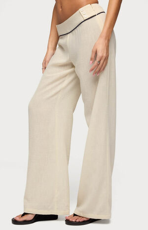Dorine Contrast Woven Pants image number 2