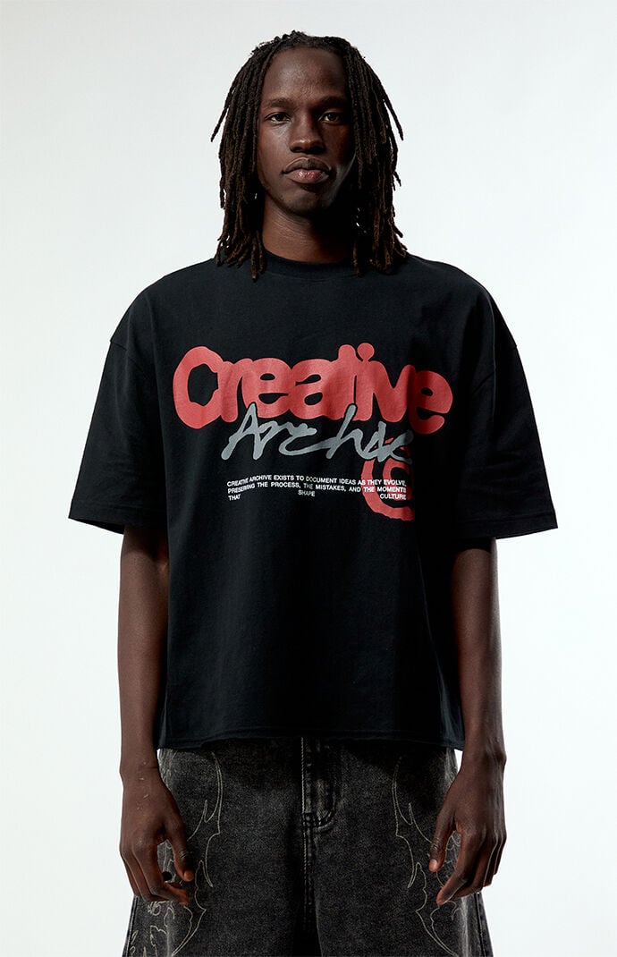 Pacsun Creative Archive Cropped Boxy T-Shirt | Pacsun