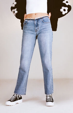 Eco Light Blue Low Rise Jeans image number 1