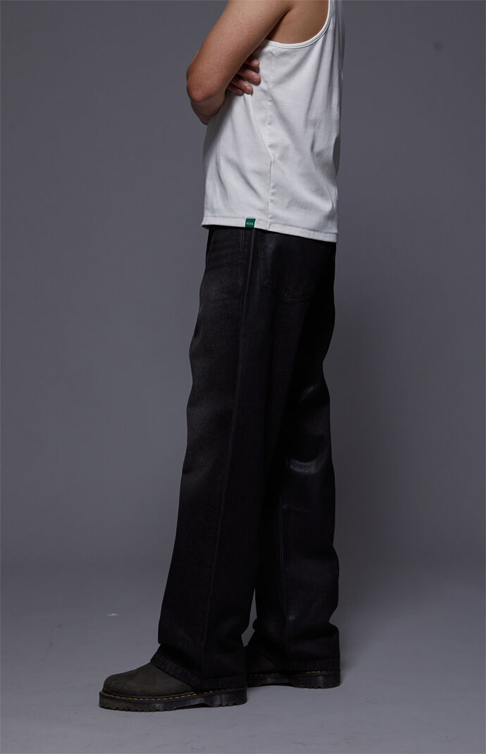 FIELD OF STUDY by Pacsun Dylan Baggy Jeans Black Shine | Pacsun