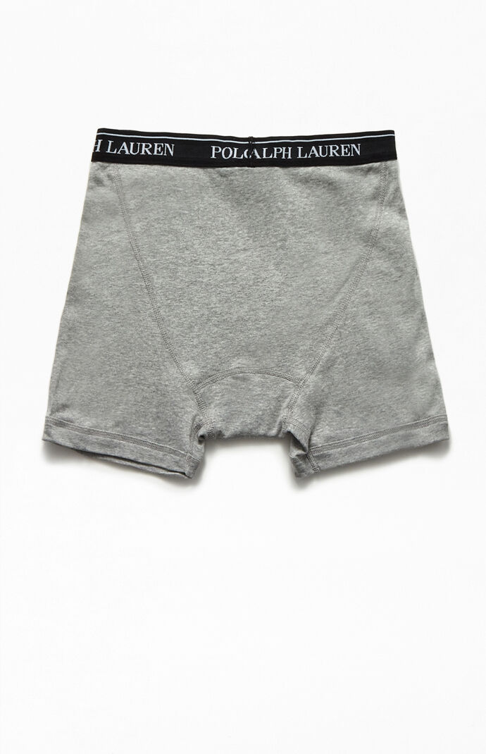 Gray & Black Three-Pack Boxer Briefs