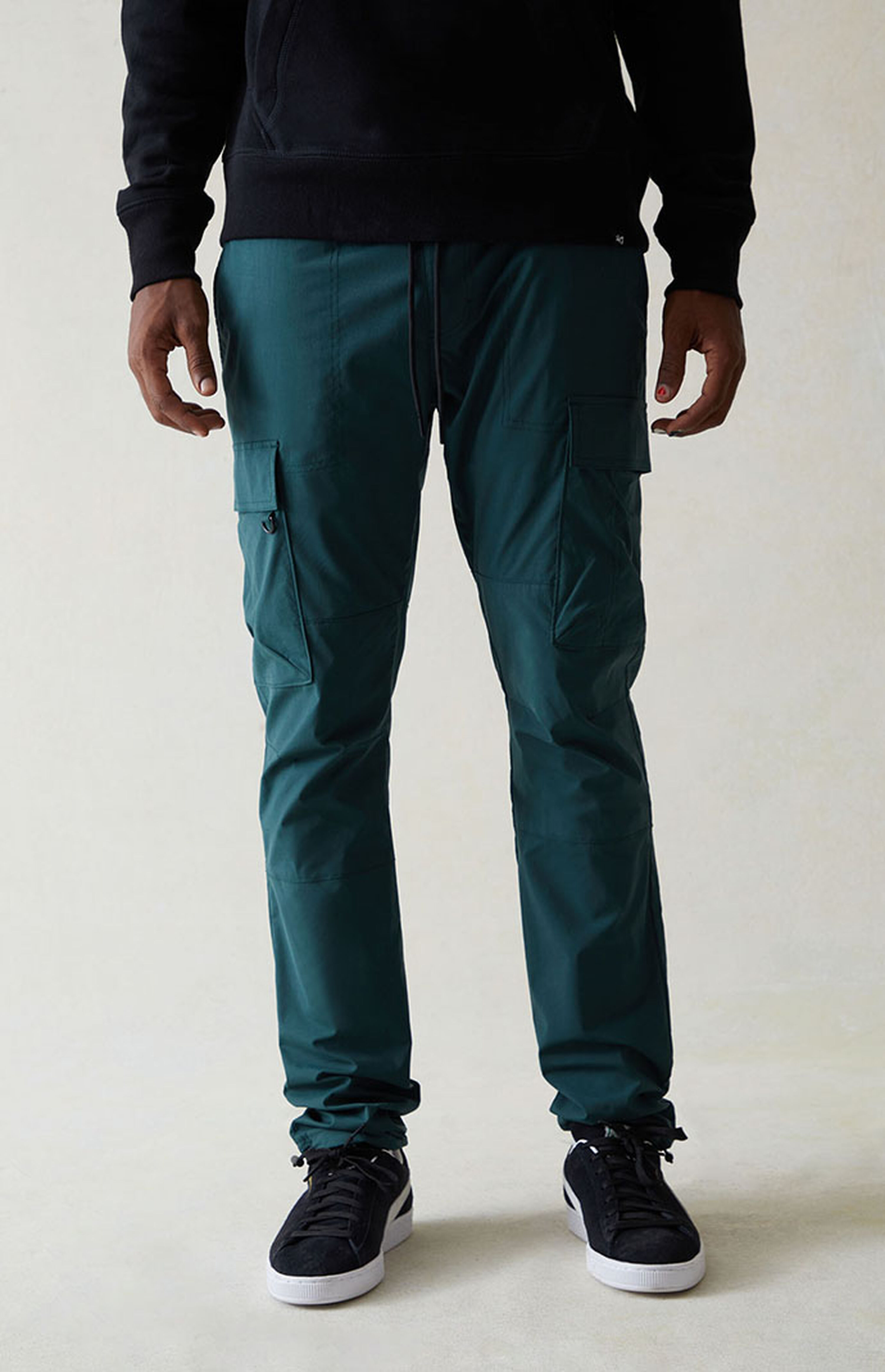 Pacsun Stretch Dark Green Slim Cargo Pants | Pacsun