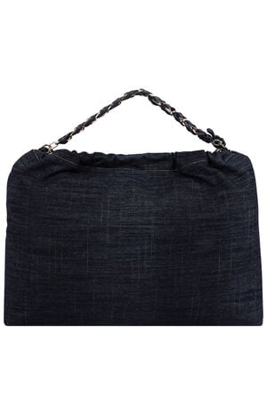 Vintage Chain Dark Denim Hobo Bag image number 4
