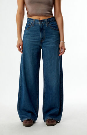 Medium Indigo Cinch Baggy Jeans image number 2