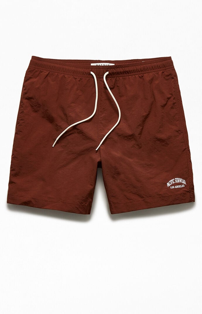 PacSun Collegiate Solid 17 Swim Trunks PacSun