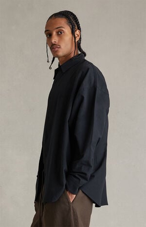 Vintage Black Signature Button Up Long Sleeve Shirt image number 3