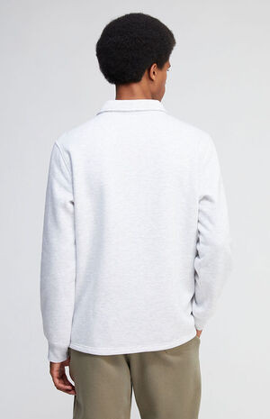Heather Oatmeal Polo Sweatshirt image number 3
