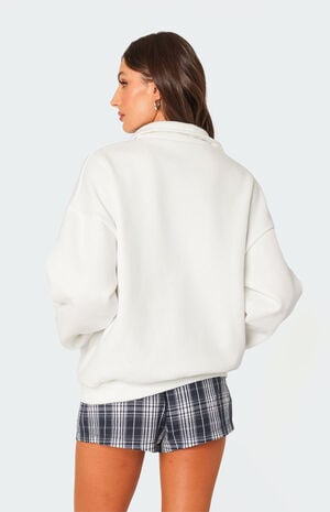 Oversized Quarter Zip Sweatshirt image number 4