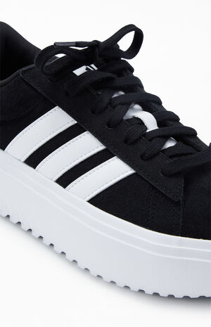 Women's Black Grand Court Platform Sneakers image number 6