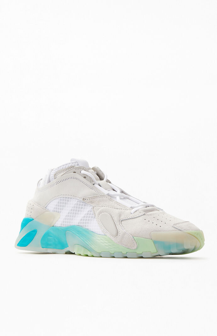 adidas White Green Streetball Shoes PacSun